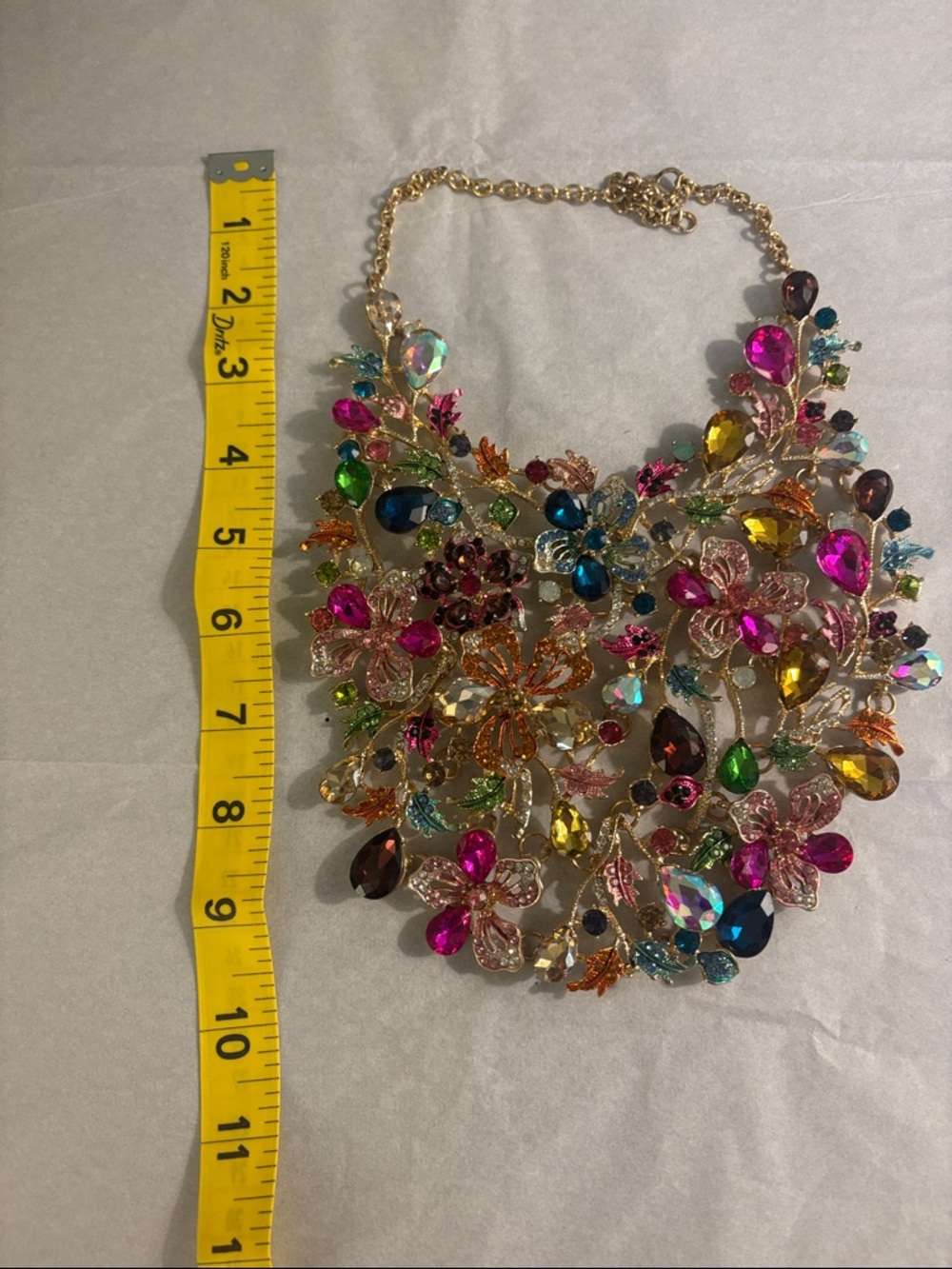Multicolor Floral Statement Necklace - Women's Jewelry - Picture 2 of 6